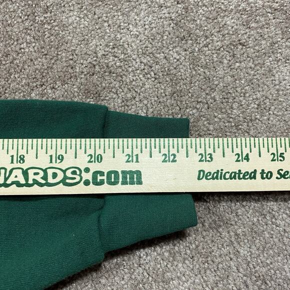 VTG Lee Heavyweight USA Crewneck Green Snowman Sweatshirt L 50/50 - Picture 9 of 9